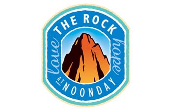 the rock at noonday logo and website link